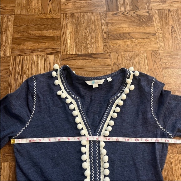 Boden Carina Pom Pom Dress Heathered Navy Size 2 - Picture 9 of 15